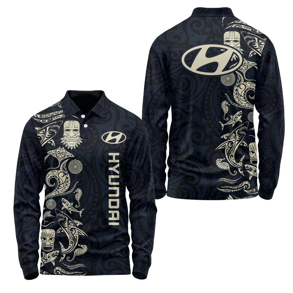 Hyundai Long Sleeve Polo SHW033