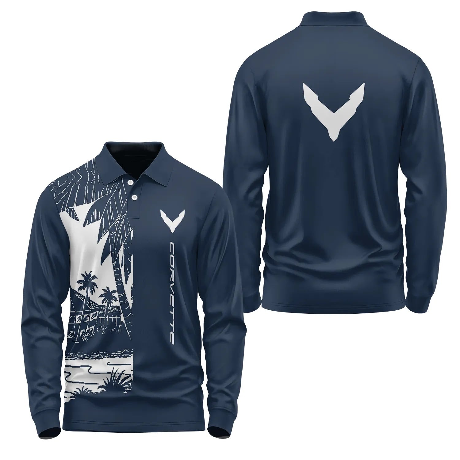 Corvette Long Sleeve Polo SHW031