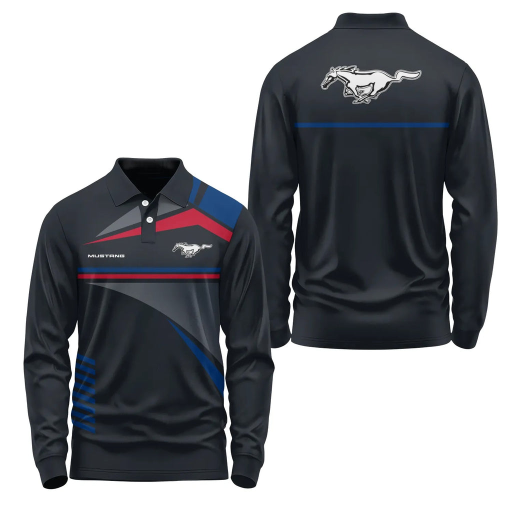 Ford Mustang Long Sleeve Polo SC067
