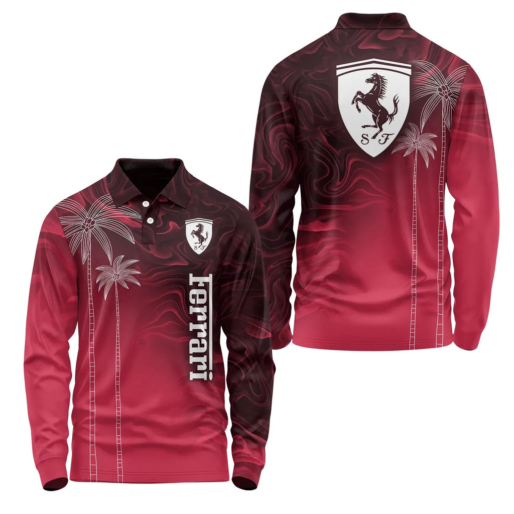 Ferrari Long Sleeve Polo SHW070