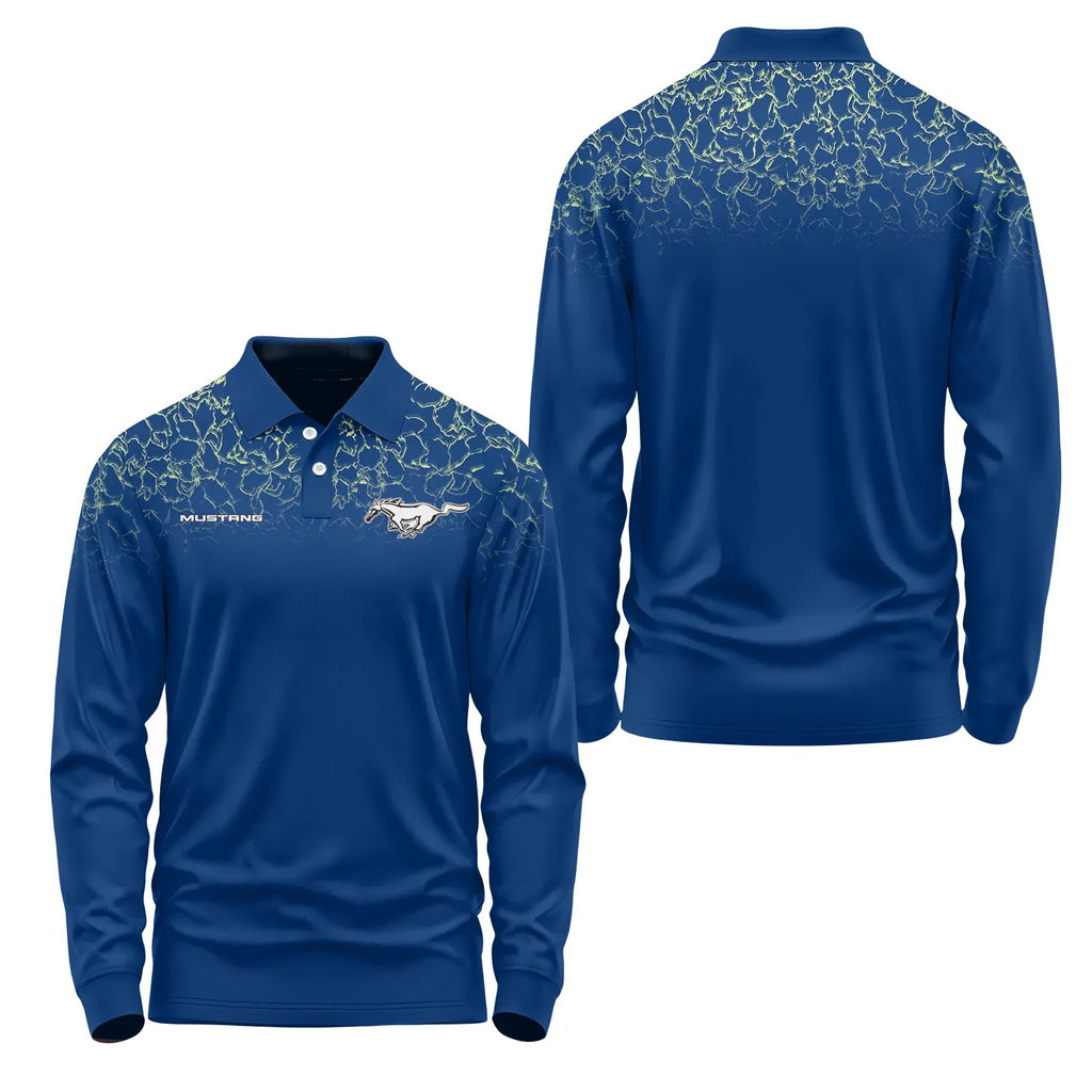 Ford Mustang Long Sleeve Polo SC108