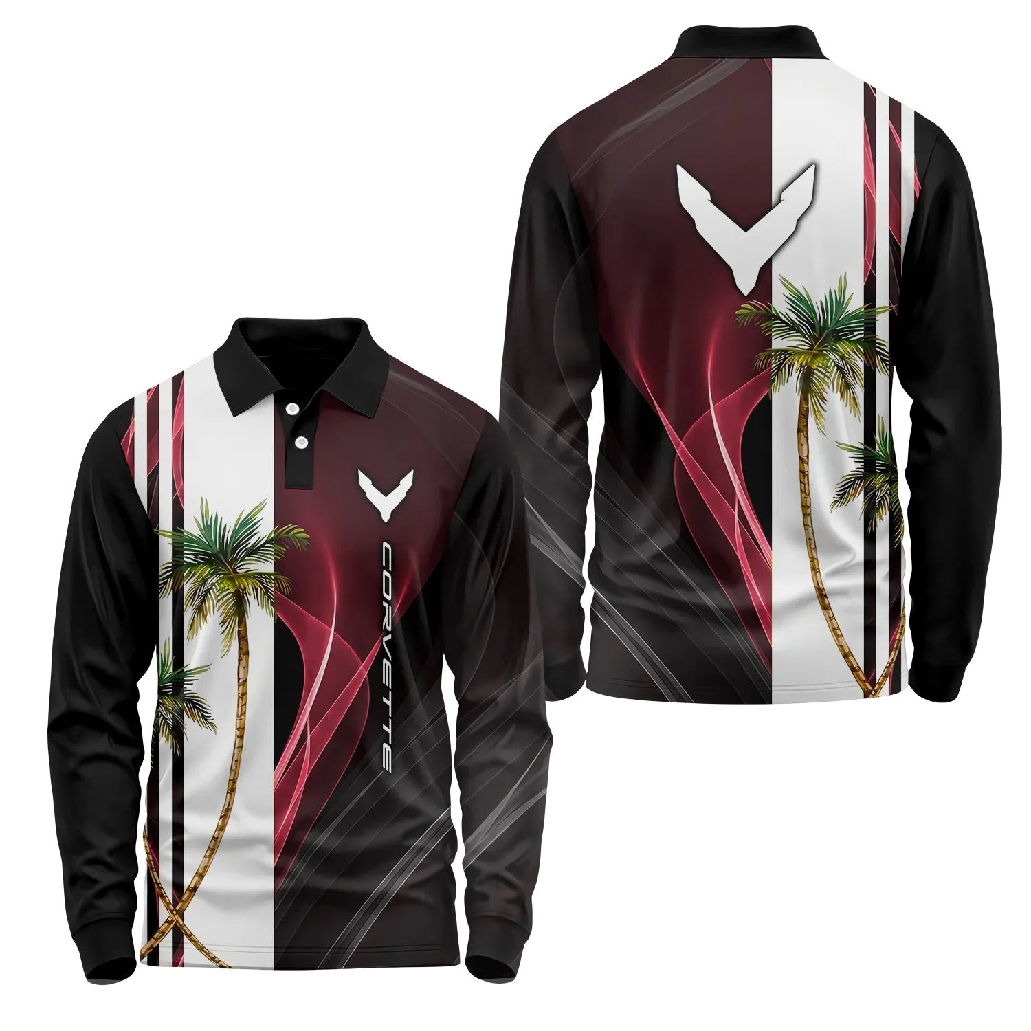 Corvette Long Sleeve Polo SHW036