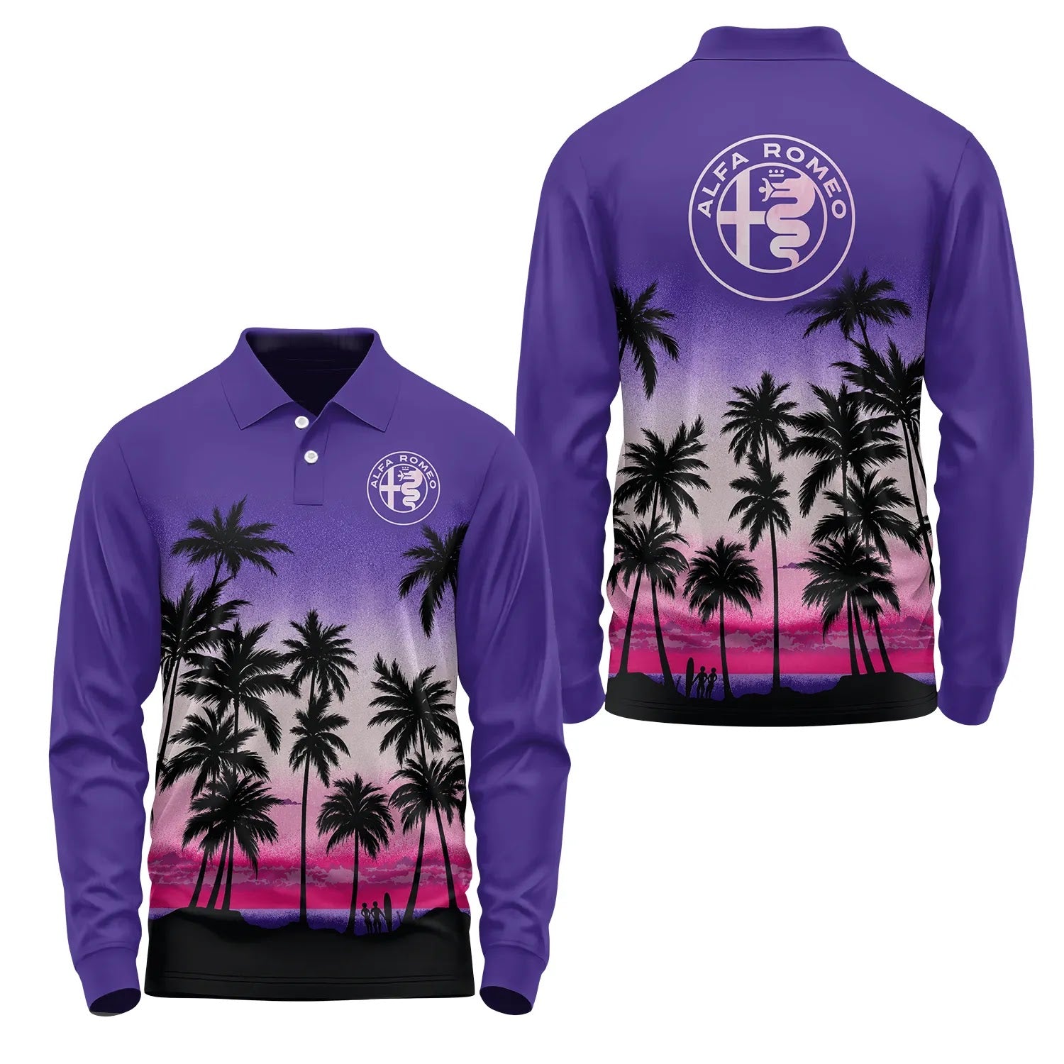 Alfa Romeo Long Sleeve Polo SHW019