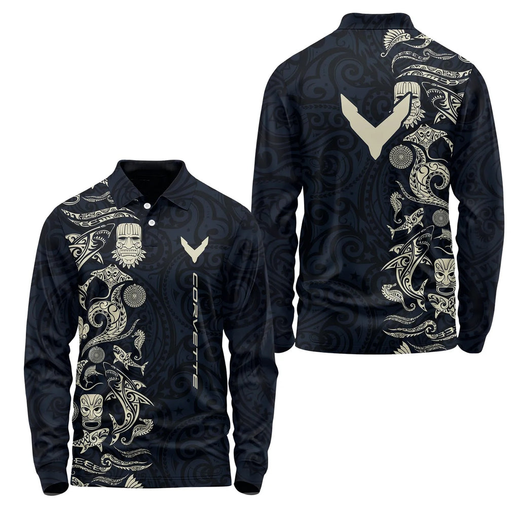 Corvette Long Sleeve Polo SHW033