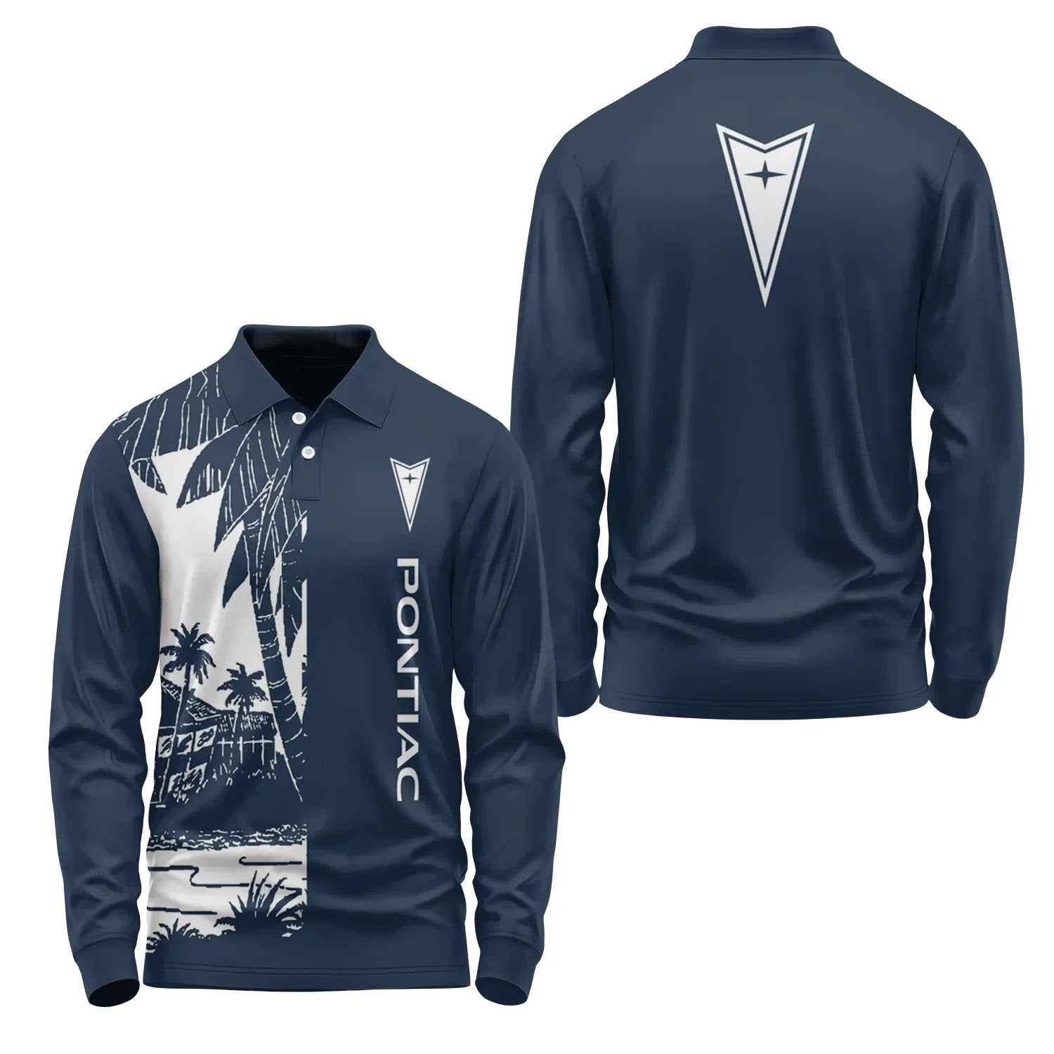 Pontiac Long Sleeve Polo SHW031