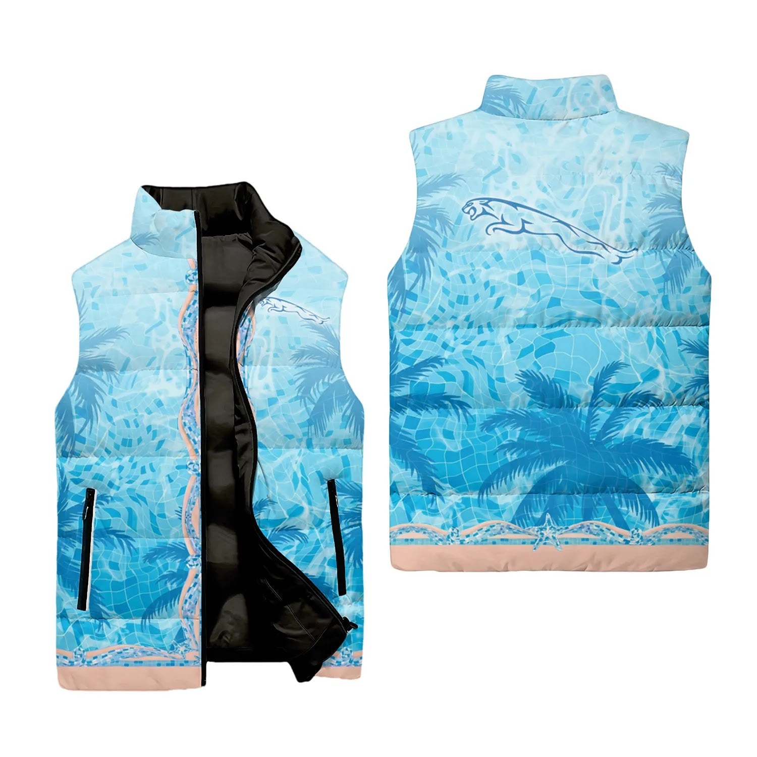 Jaguar Sleeveless Puffer Jacket SHW026