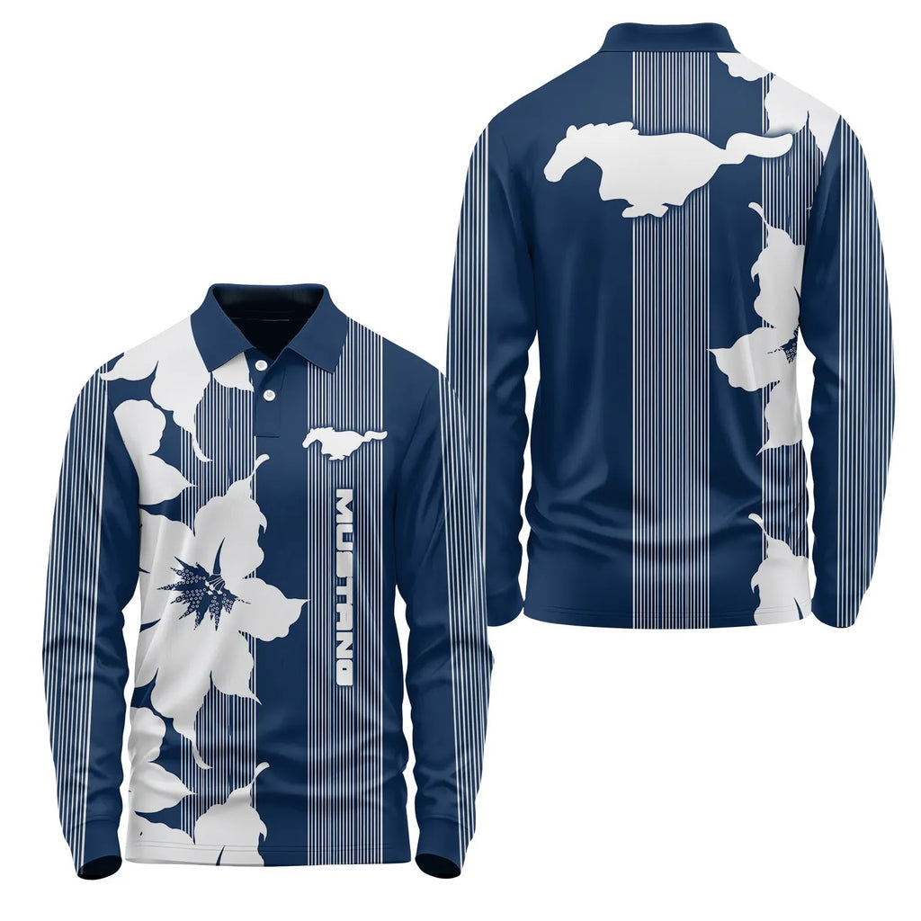 Ford Mustang Long Sleeve Polo SHW039