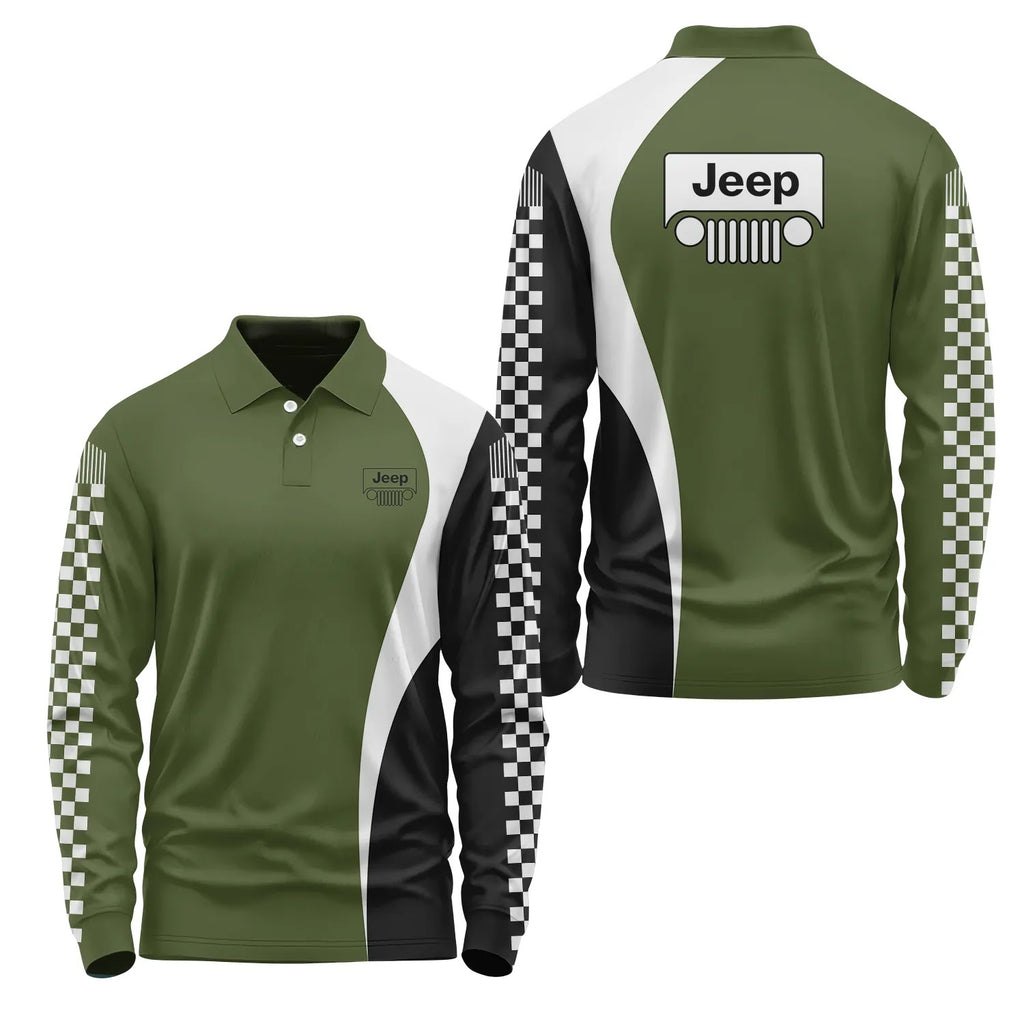 Jeep Long Sleeve Polo SC073