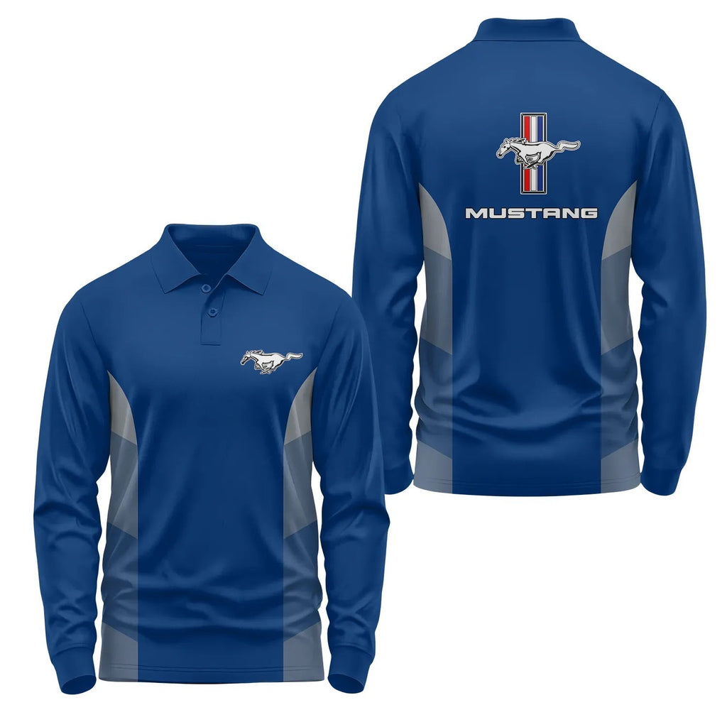 Ford Mustang Long Sleeve Polo SC049