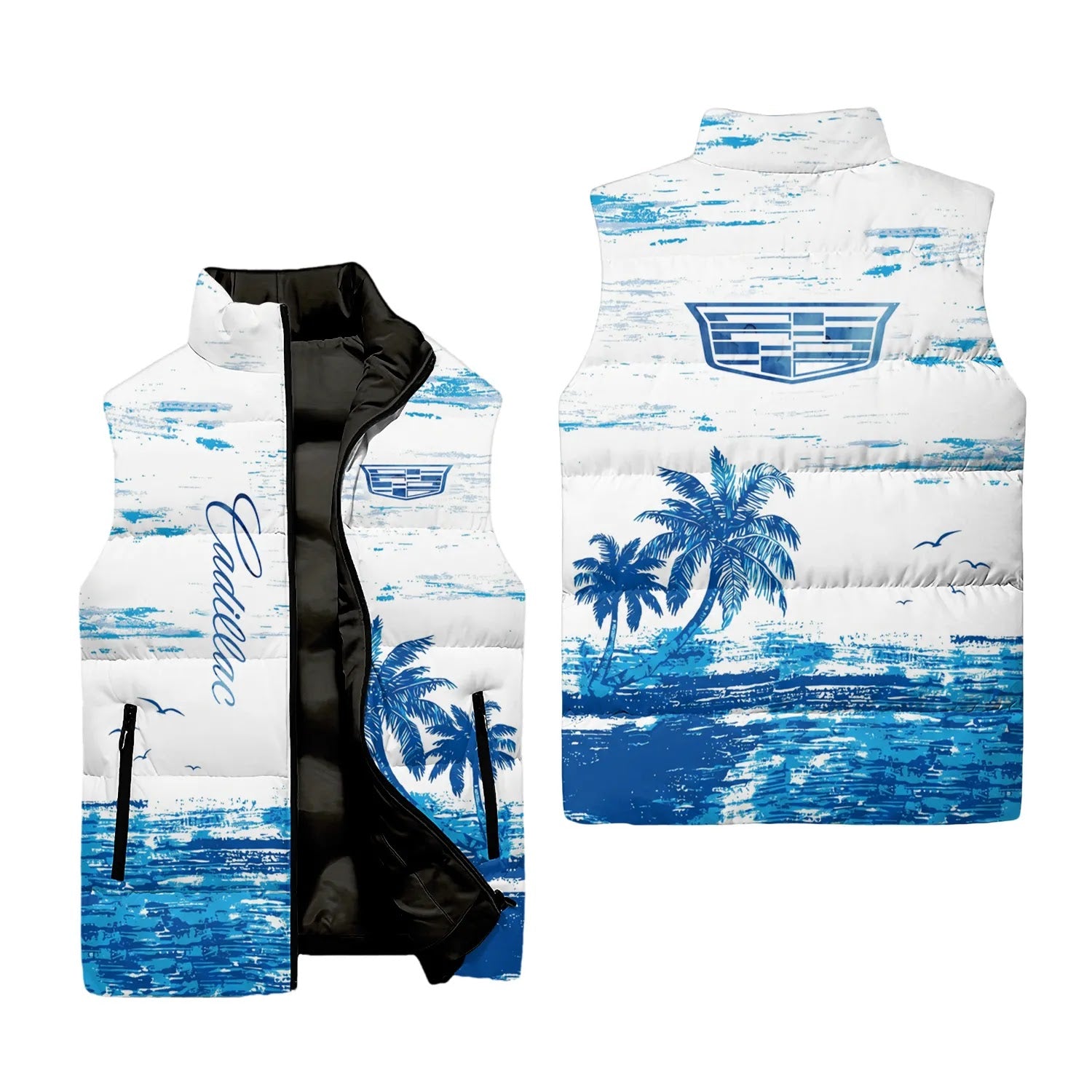 Cadillac Sleeveless Puffer Jacket SHW069