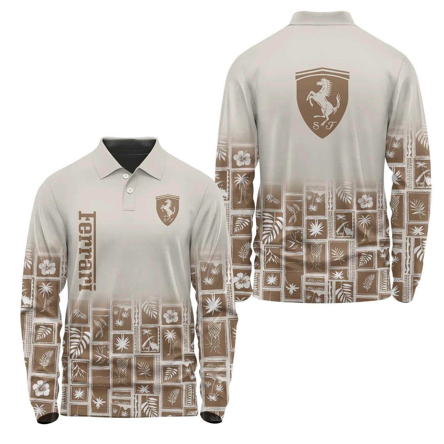 Ferrari Long Sleeve Polo SHW067
