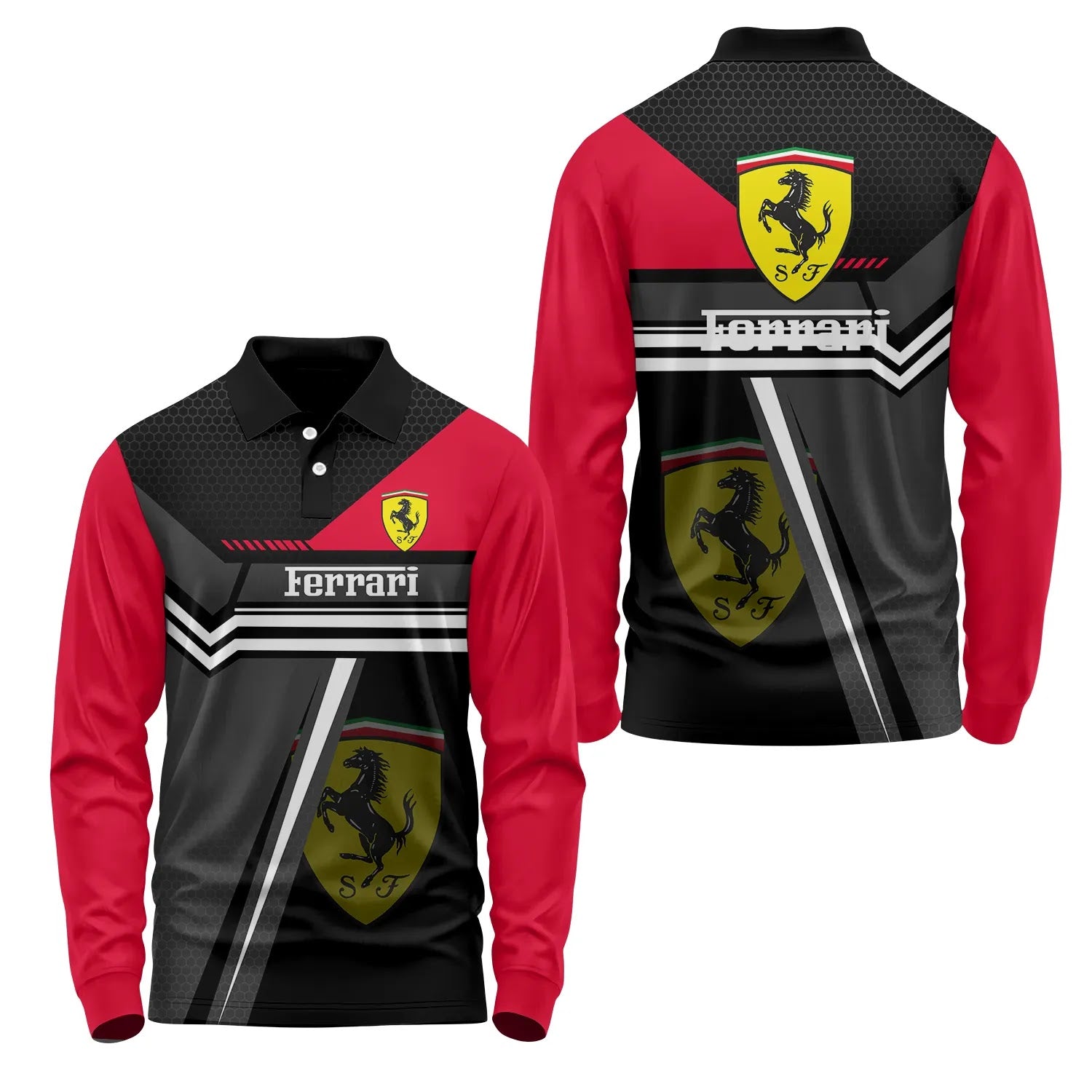 Ferrari Long Sleeve Polo SC071