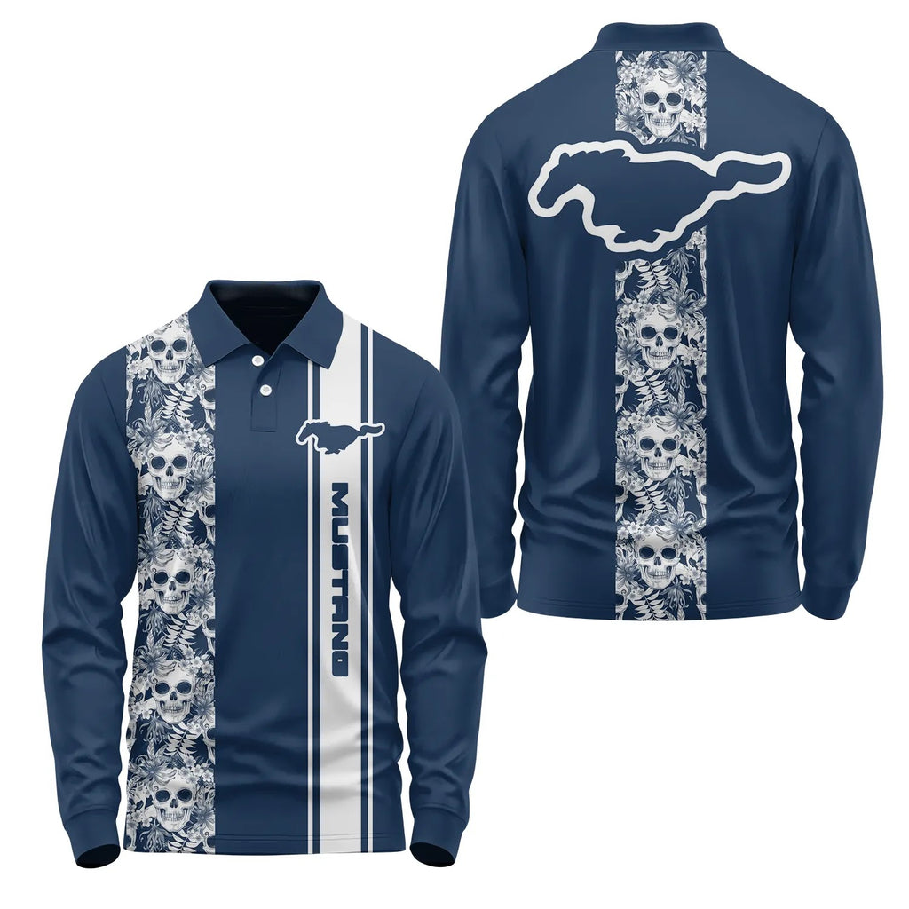 Ford Mustang Long Sleeve Polo SHW042