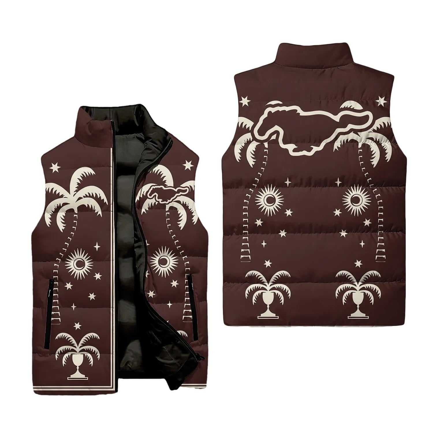 Ford Mustang Sleeveless Puffer Jacket SHW066