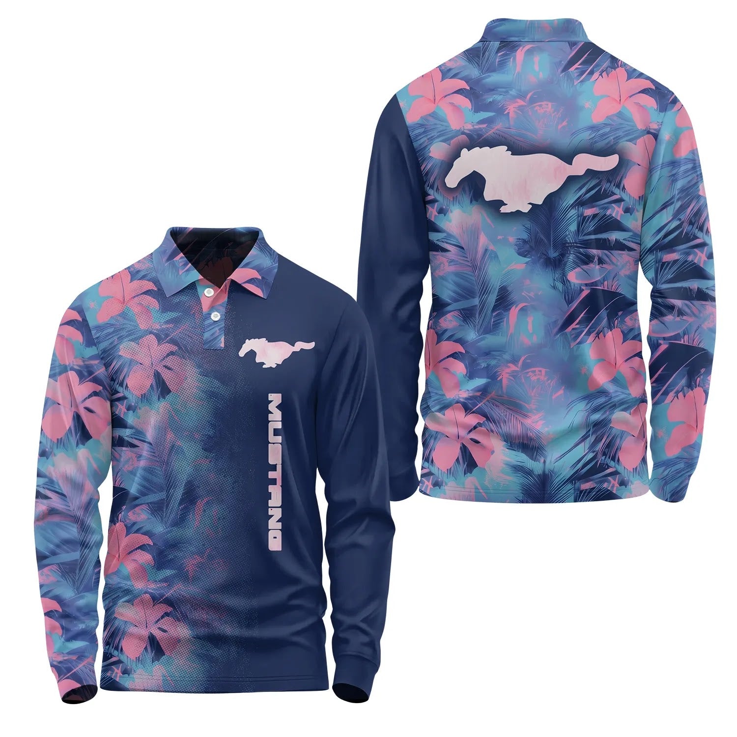 Ford Mustang Long Sleeve Polo SHW054