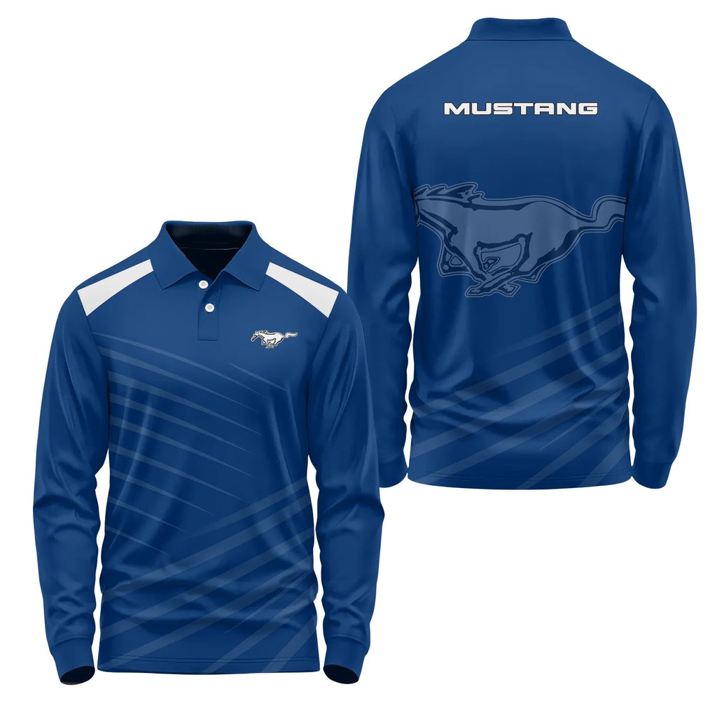 Ford Mustang Long Sleeve Polo SC082