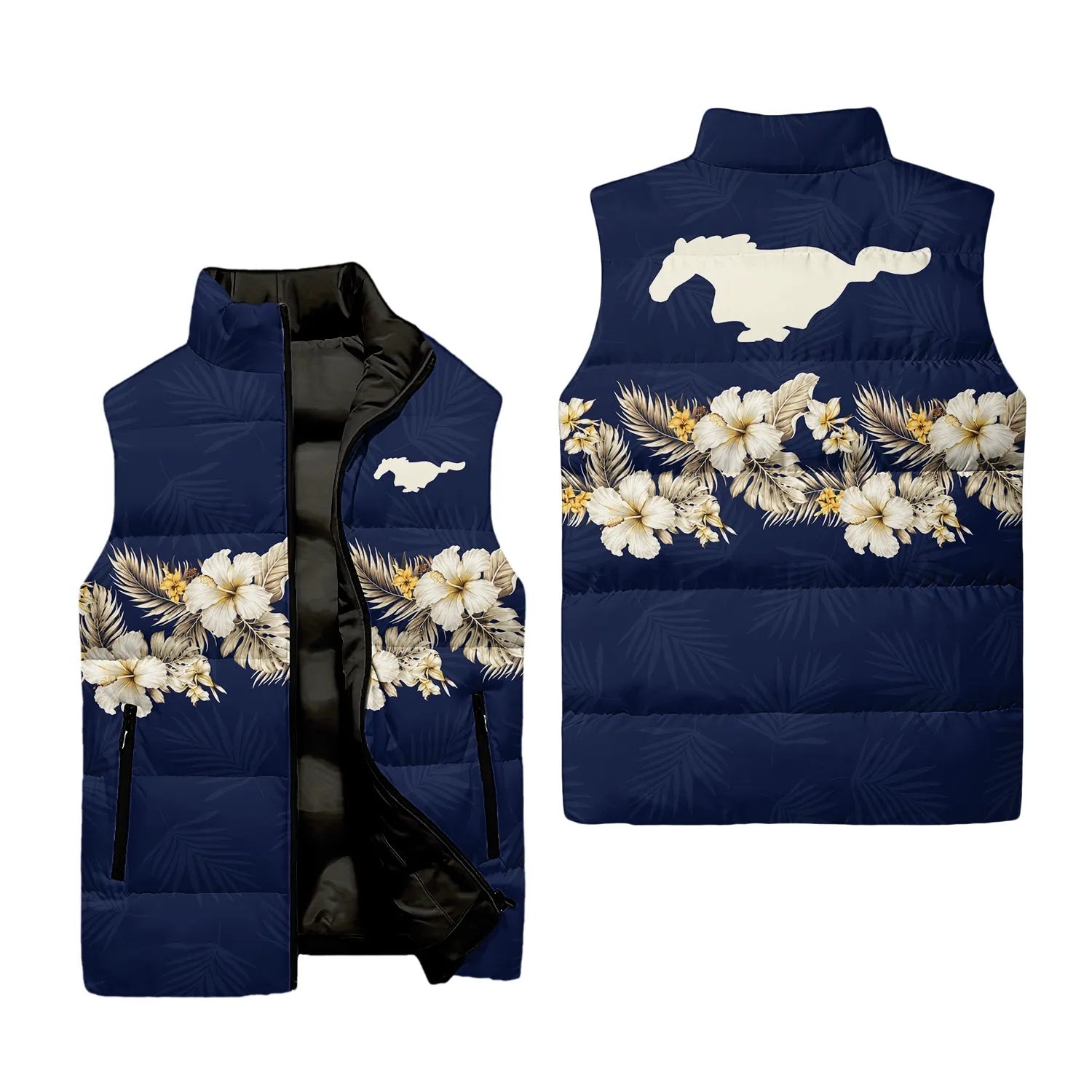 Ford Mustang Sleeveless Puffer Jacket SHW047