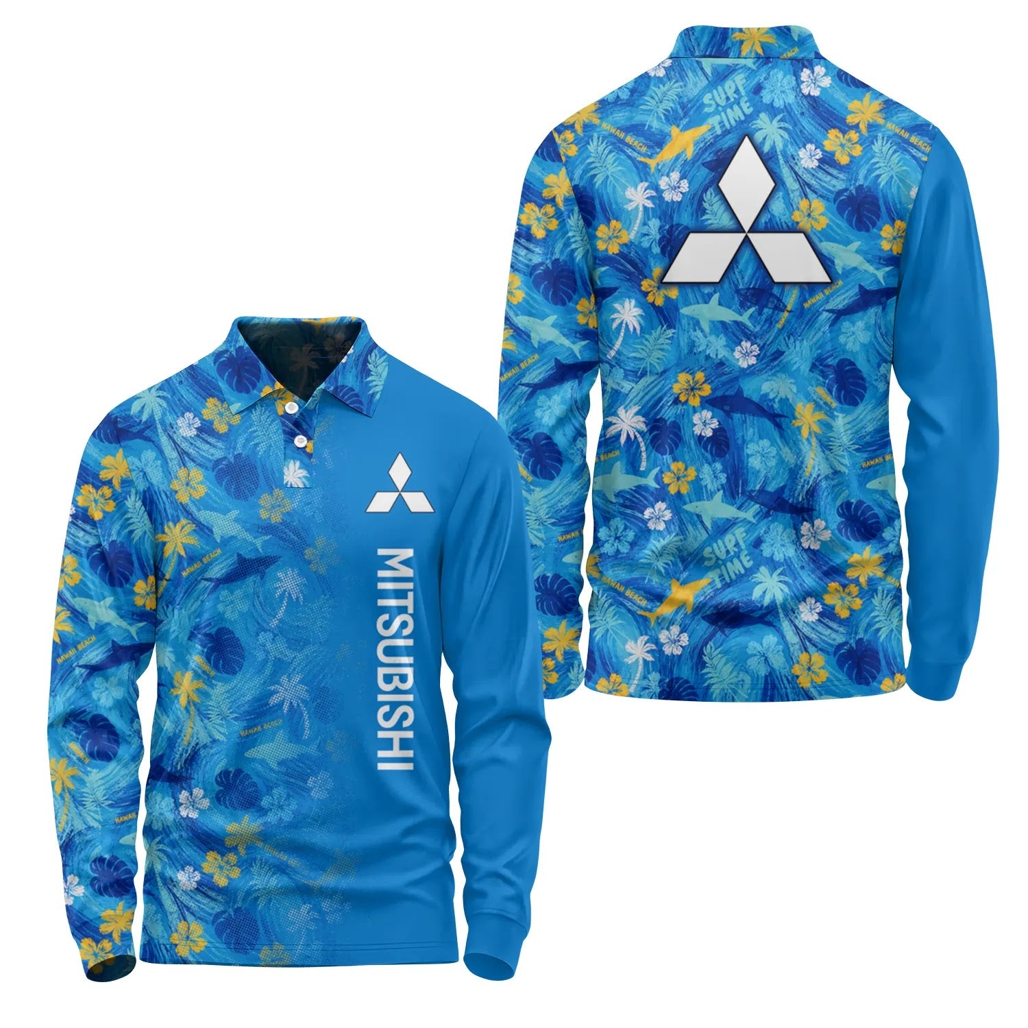 Mitsubishi Long Sleeve Polo SHW027