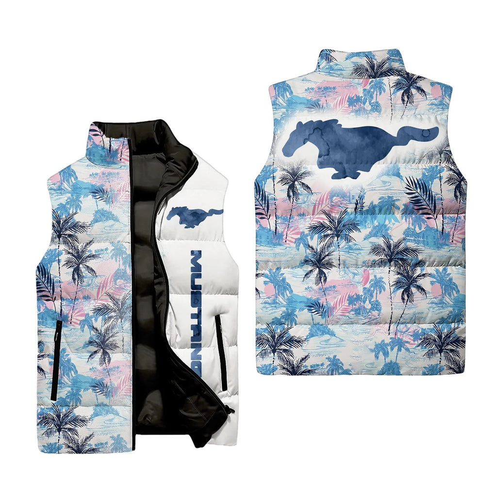 Ford Mustang Sleeveless Puffer Jacket SHW029