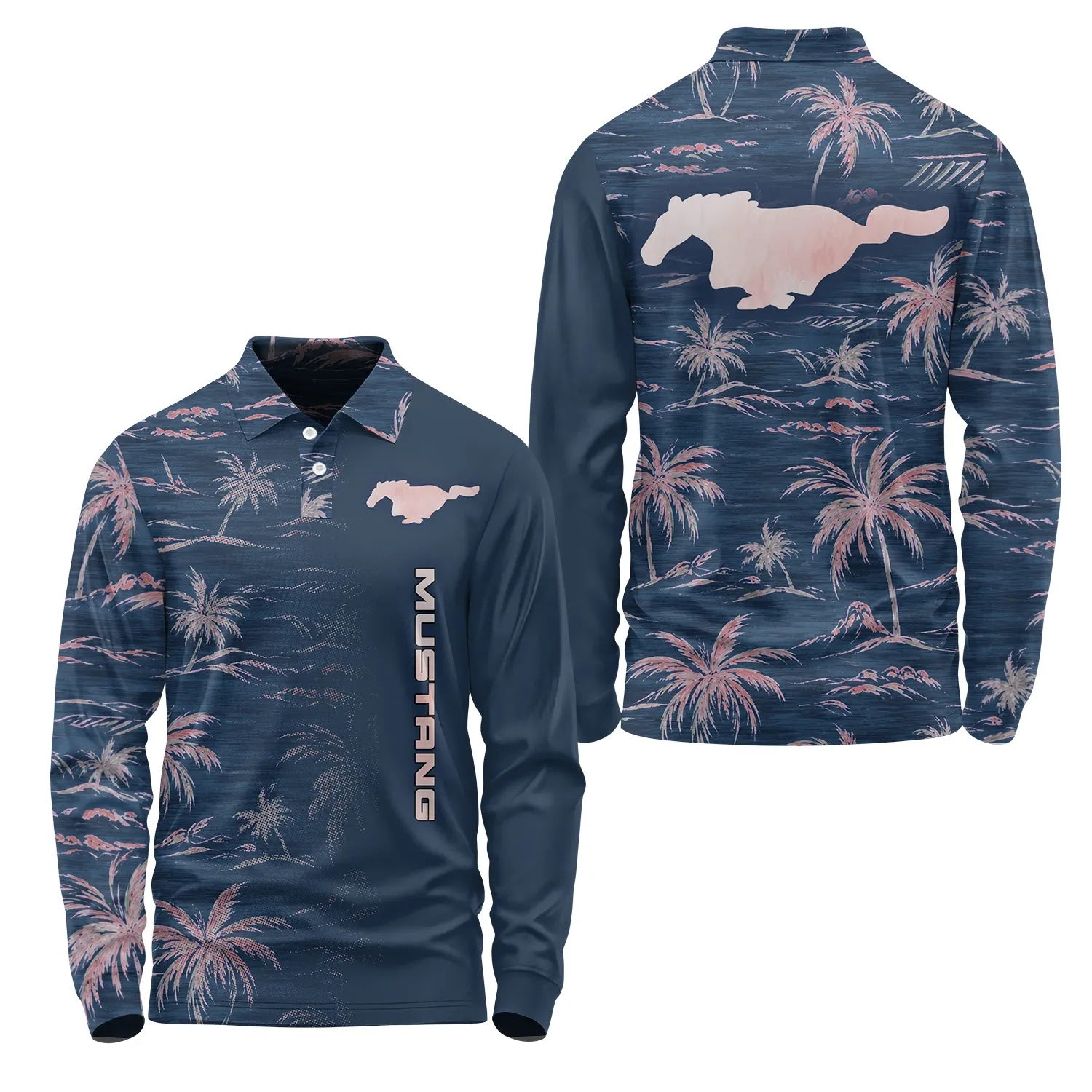 Ford Mustang Long Sleeve Polo SHW013