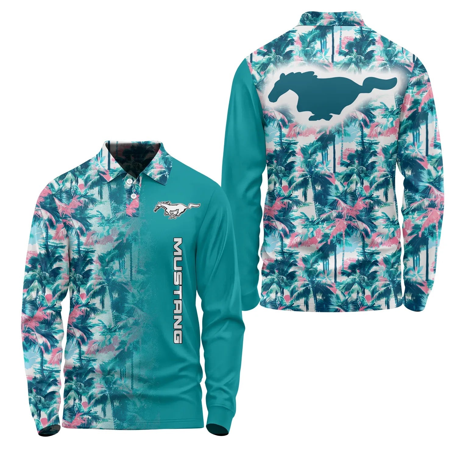 Ford Mustang Long Sleeve Polo SHW061