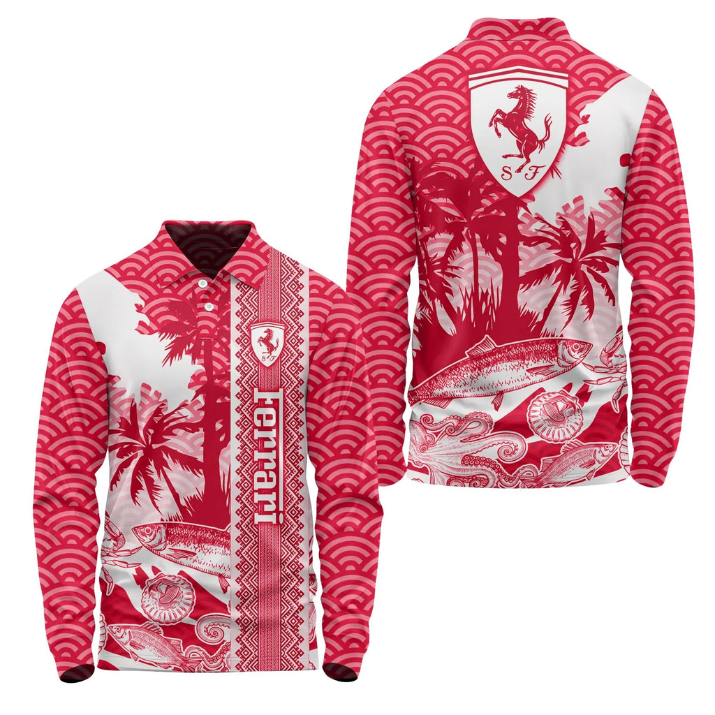 Ferrari Long Sleeve Polo SHW038