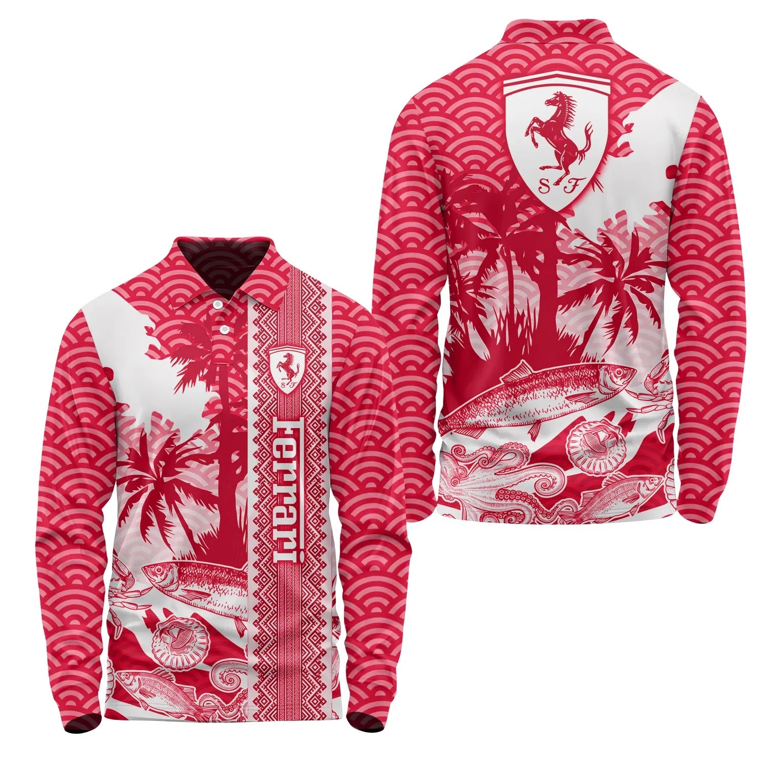 Ferrari Long Sleeve Polo SHW038
