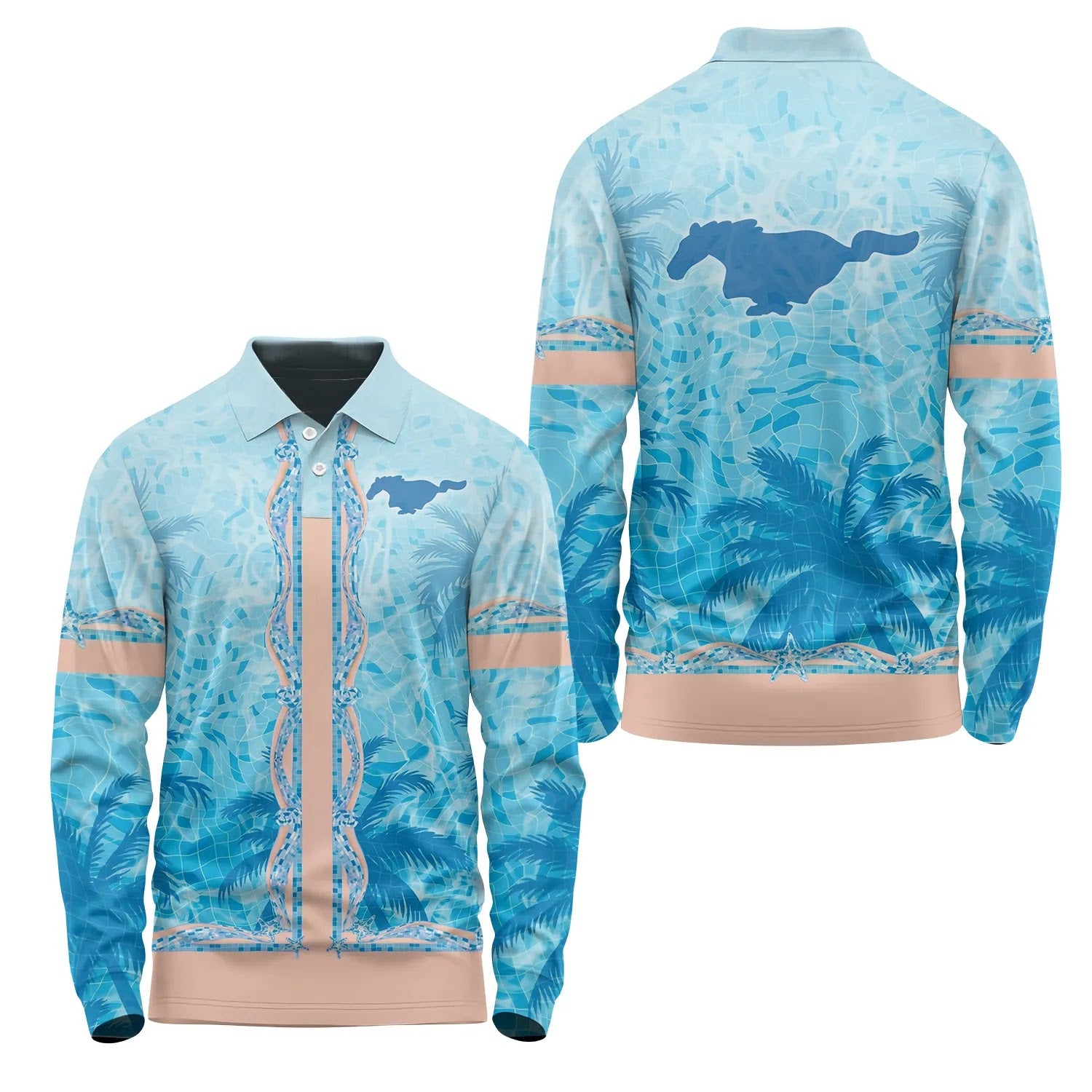 Ford Mustang Long Sleeve Polo SHW026