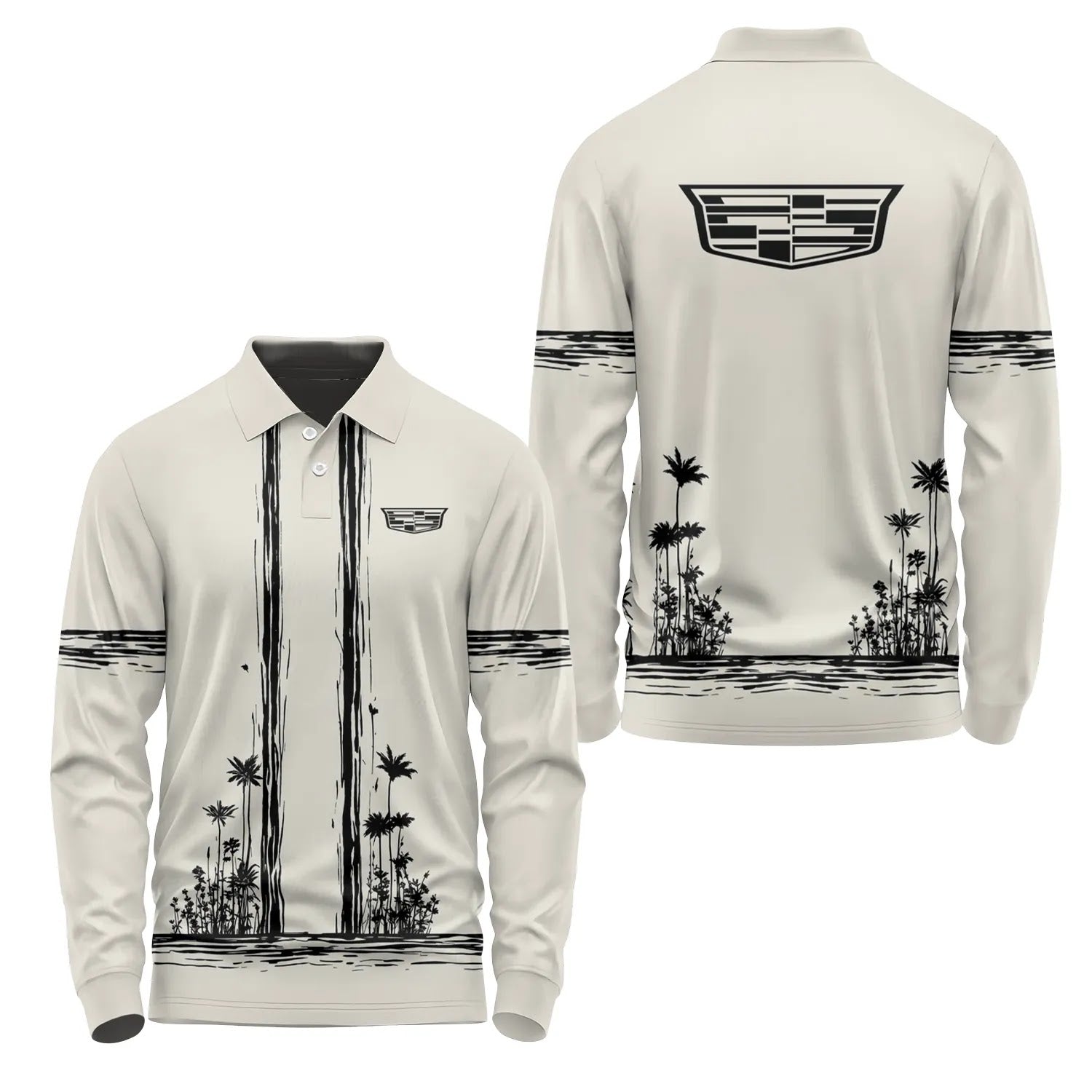 Cadillac Long Sleeve Polo SHW043
