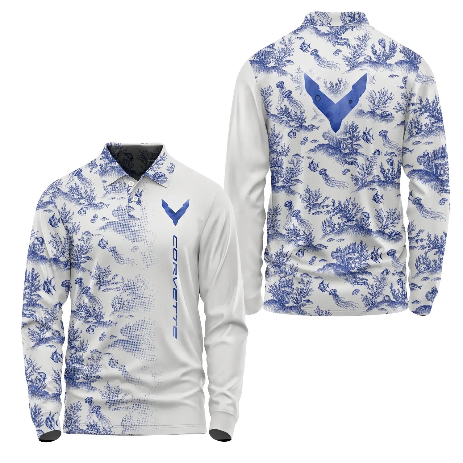 Corvette Long Sleeve Polo SHW009