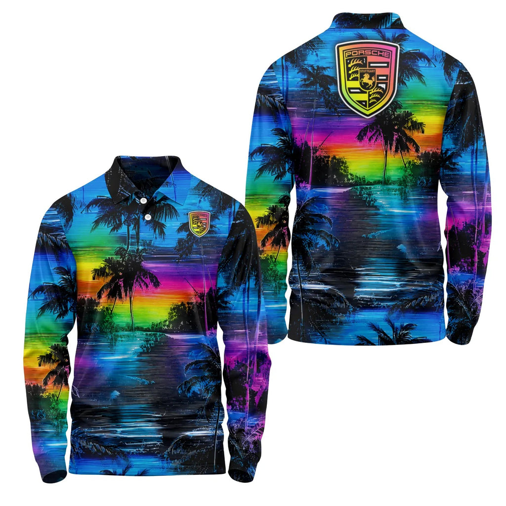 Porsche Long Sleeve Polo SHW055