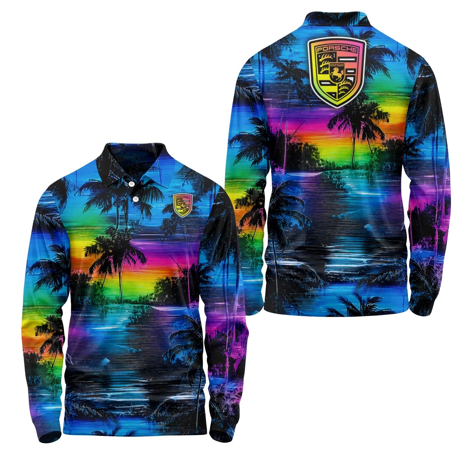 Porsche Long Sleeve Polo SHW055