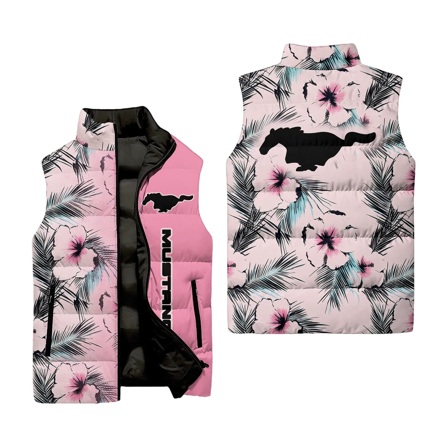 Ford Mustang Sleeveless Puffer Jacket SHW056