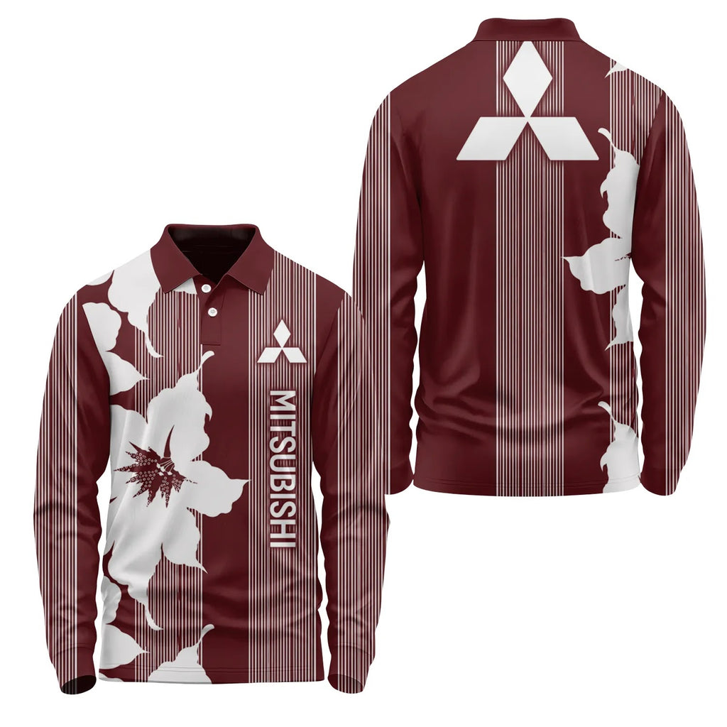 Mitsubishi Long Sleeve Polo SHW039