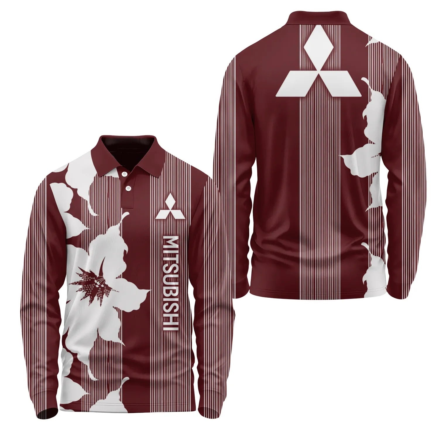 Mitsubishi Long Sleeve Polo SHW039