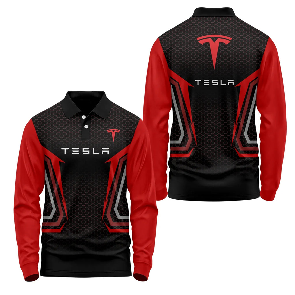 Tesla Long Sleeve Polo SC075