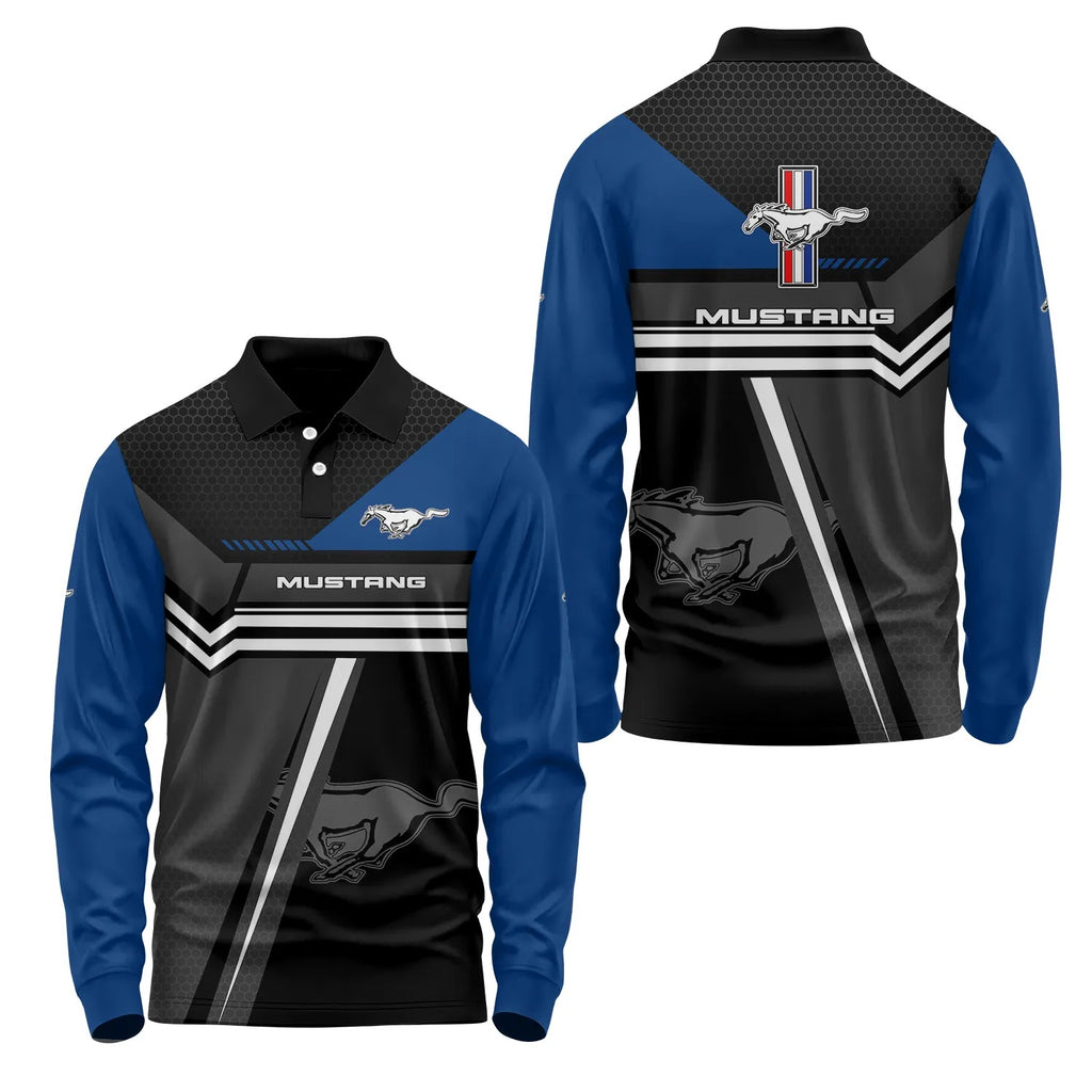 Ford Mustang Long Sleeve Polo SC071