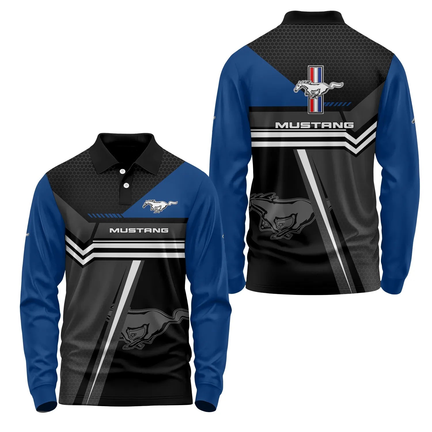 Ford Mustang Long Sleeve Polo SC071