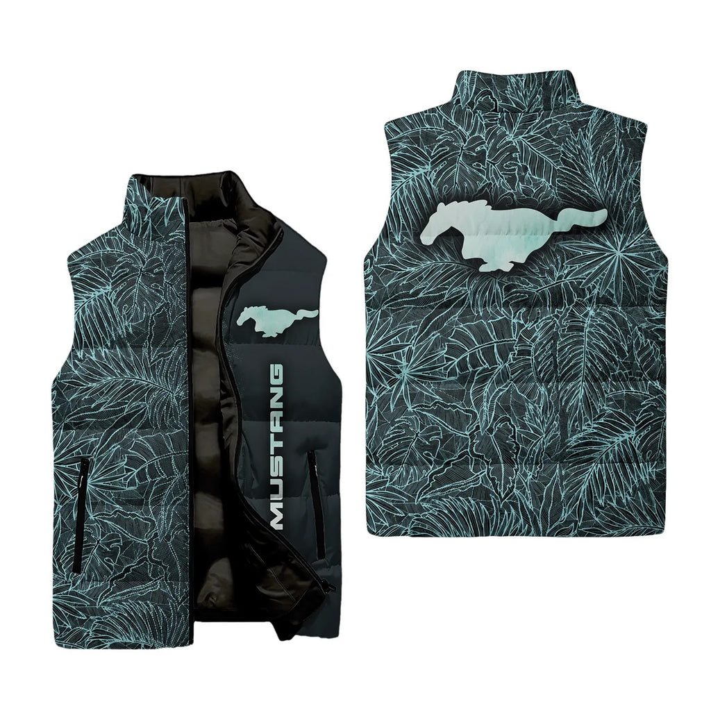 Ford Mustang Sleeveless Puffer Jacket SHW008