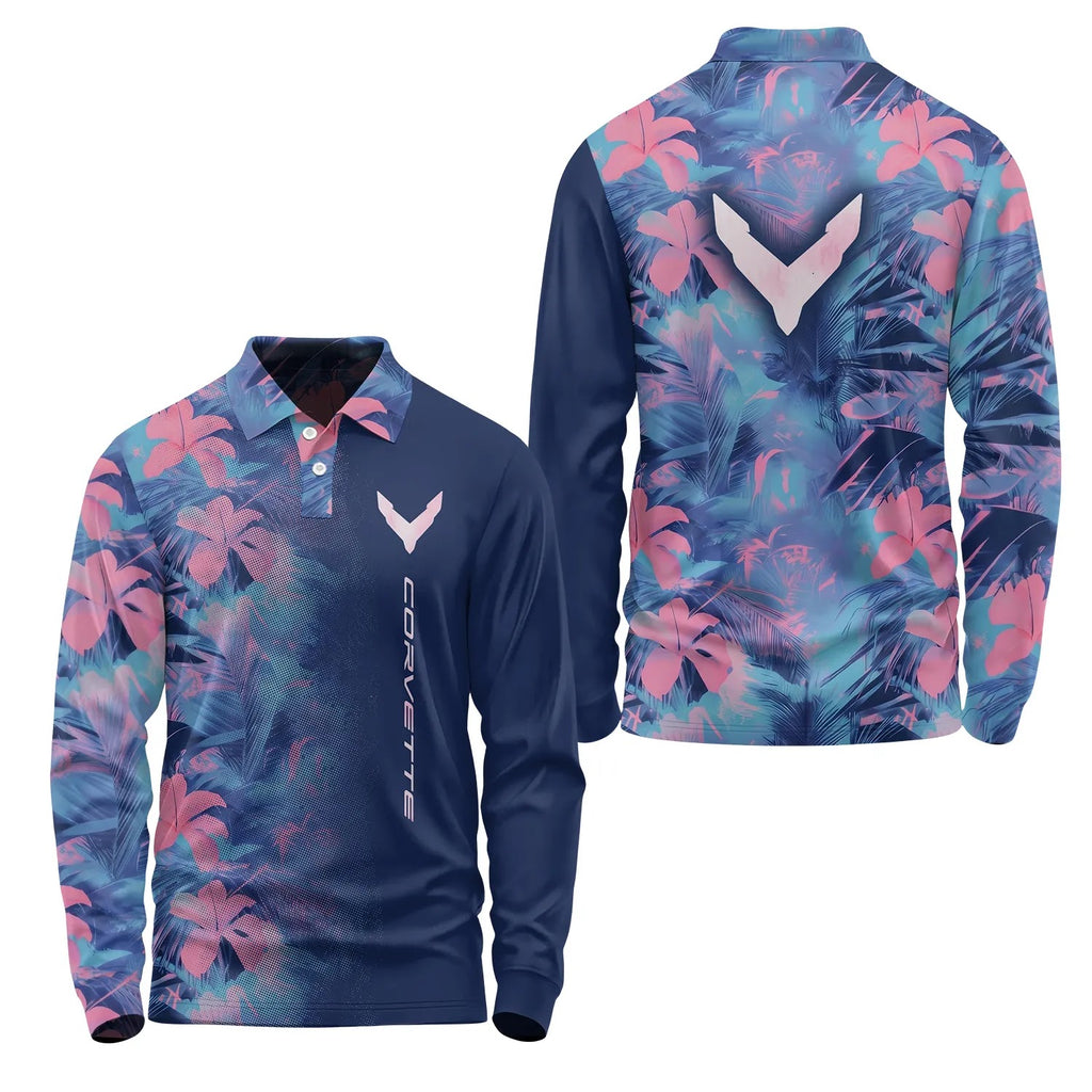 Corvette Long Sleeve Polo SHW054
