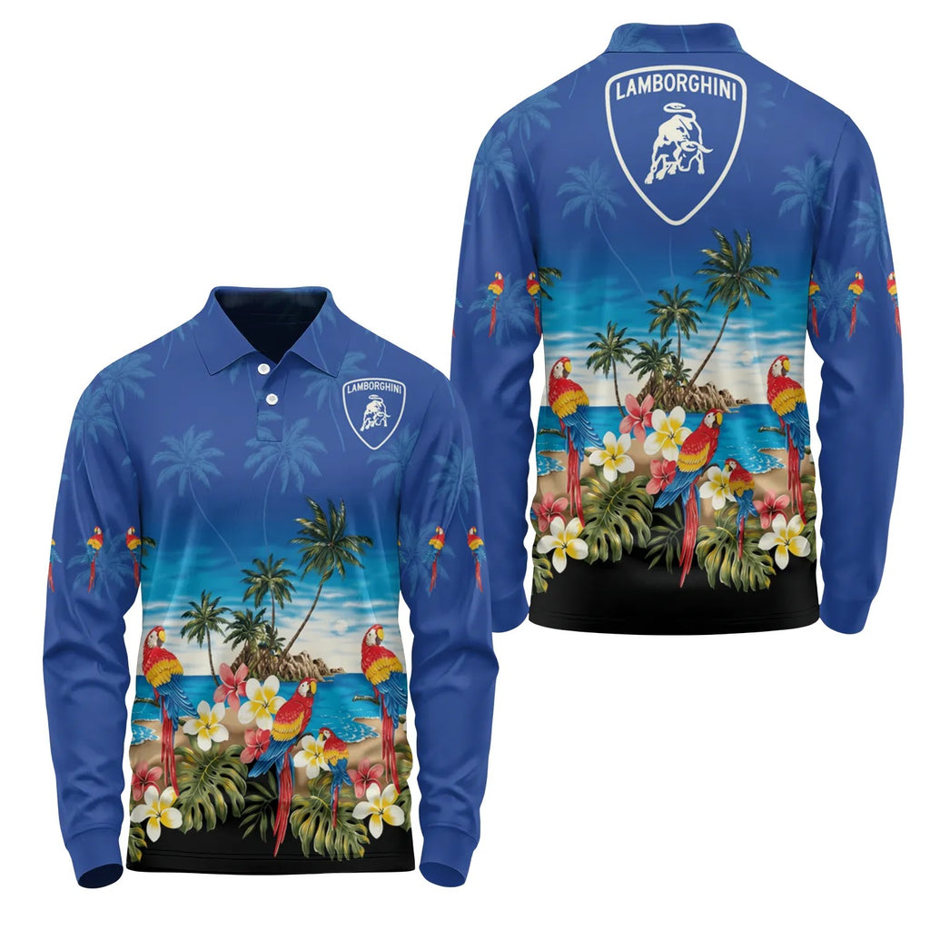 Lamborghini Long Sleeve Polo SHW005
