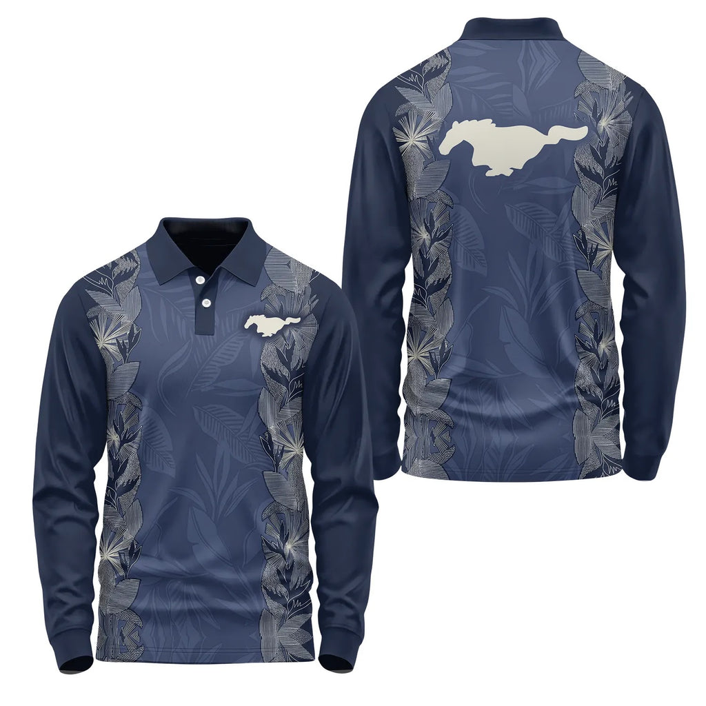 Ford Mustang Long Sleeve Polo SHW045