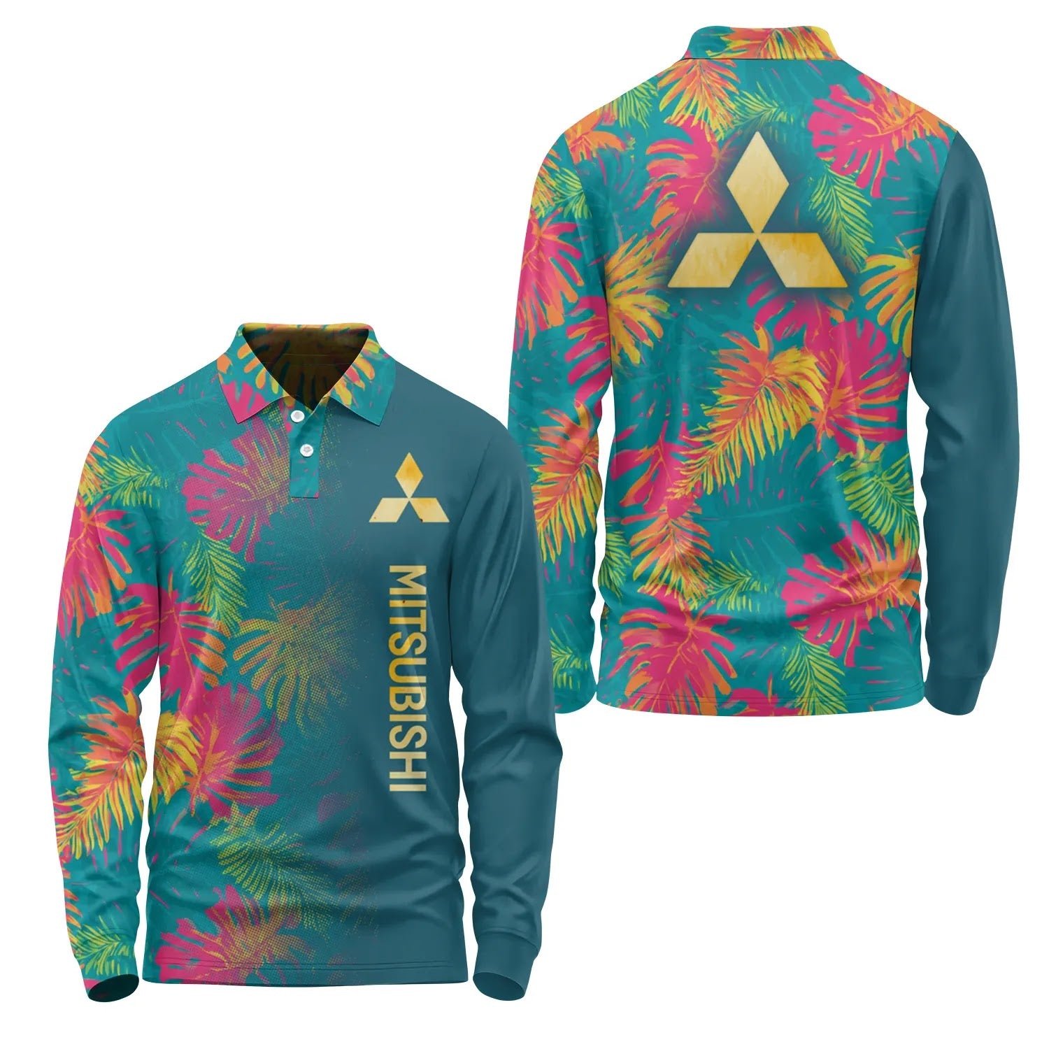 Mitsubishi Long Sleeve Polo SHW059