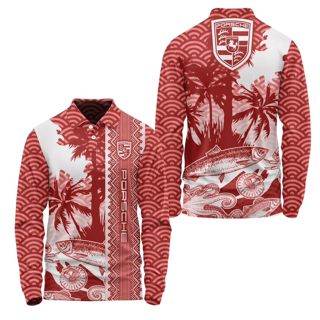 Porsche Long Sleeve Polo SHW038
