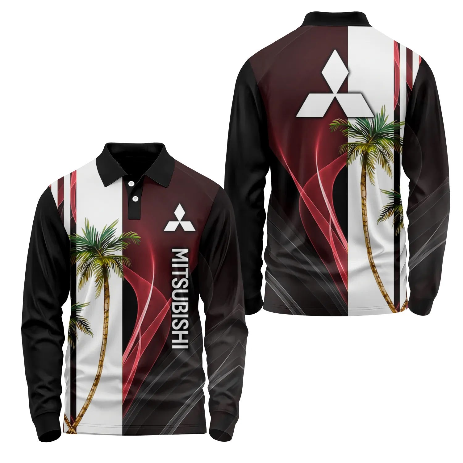 Mitsubishi Long Sleeve Polo SHW036