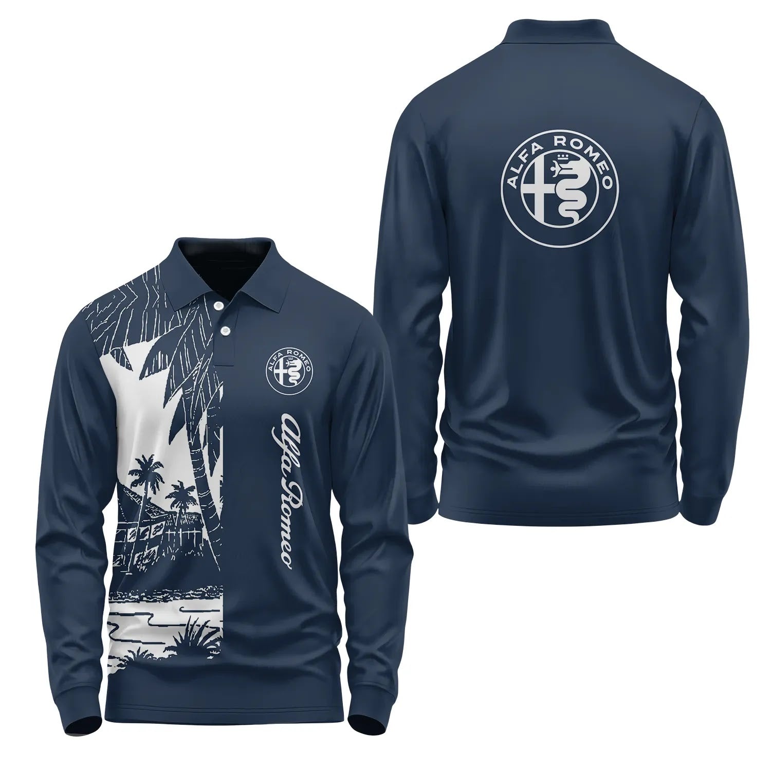 Alfa Romeo Long Sleeve Polo SHW031