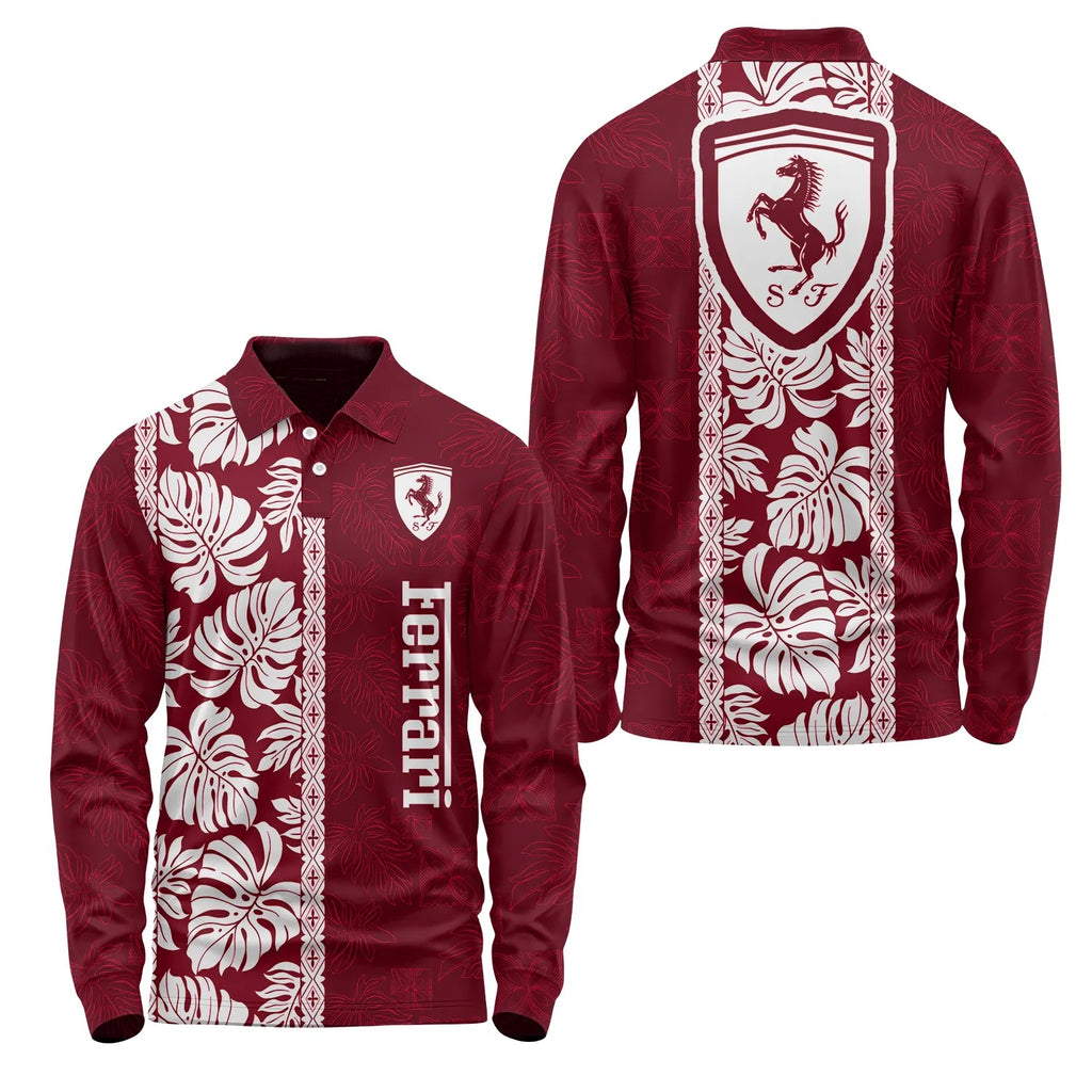 Ferrari Long Sleeve Polo SHW046