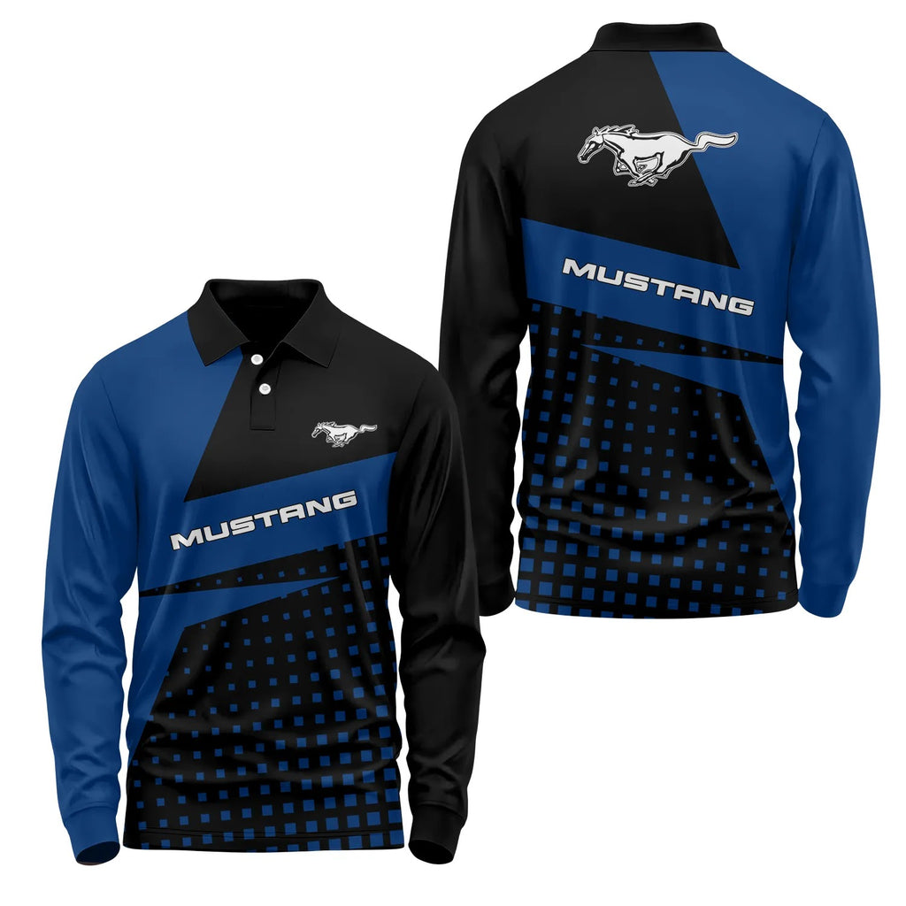 Ford Mustang Long Sleeve Polo SC083