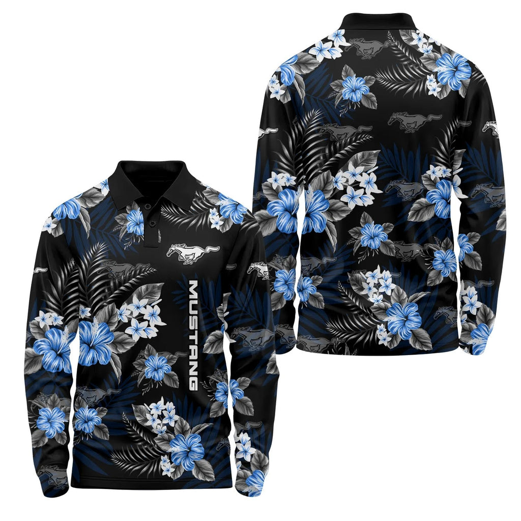 Ford Mustang Long Sleeve Polo SC054