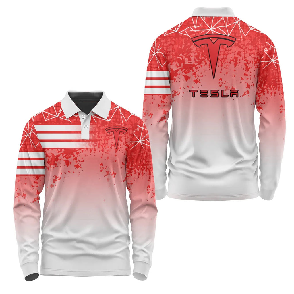Tesla Long Sleeve Polo SC097